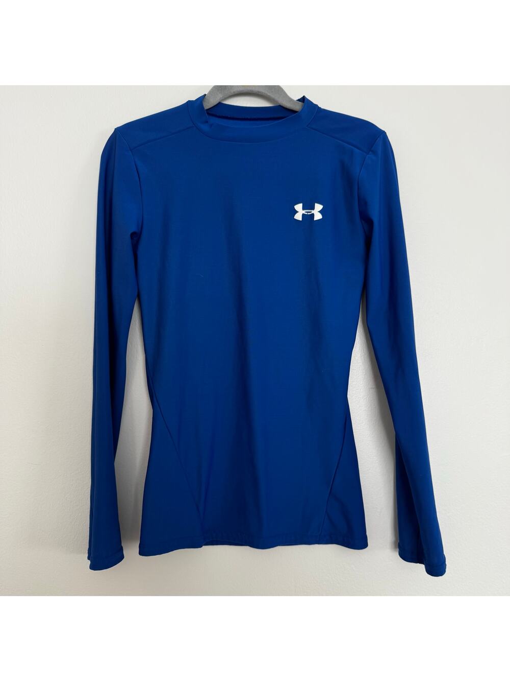 Under Armour Fitted, Heat Gear Long Sleeve in Blue
